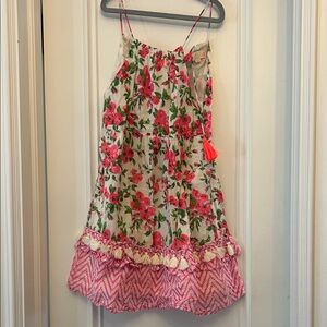 Egg kids Girls Floral Pink & White Summer Dress size 12